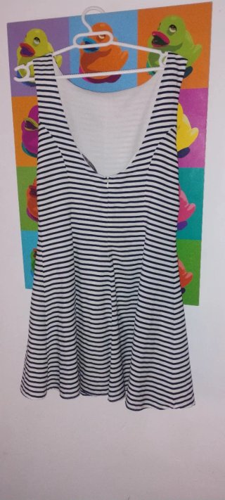 Vestido Zara Rayas Amarillas Talla M