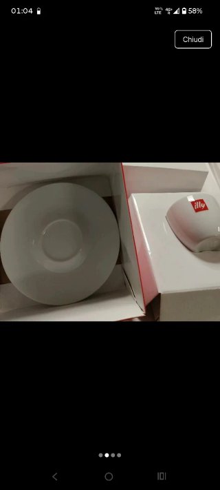 Tazzina da caffè Illy in porcellana bianca