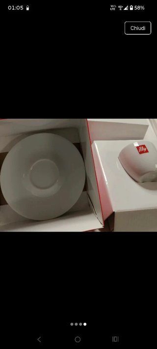Tazzina da caffè Illy in porcellana bianca