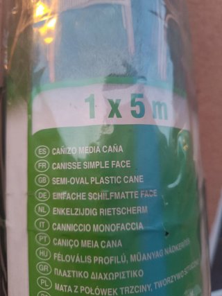 Cañizo Gardelys 1x5m Verde. Nuevo, sin estrenar.