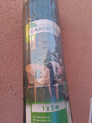 Cañizo Gardelys 1x5m Verde. Nuevo, sin estrenar.