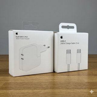 Cargador Apple Dual USB-C 35W + Cable USB-C 240W