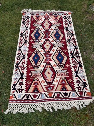 Alfombra Turca tejida a mano con tintes naturales