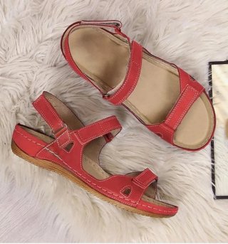 Sandalias Rojas Mujer