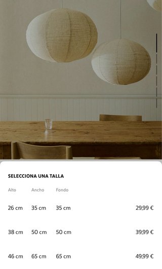Pantalla Lámpara Techo Zara Home Lino Beige