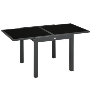 Mesa Jardín Extensible Cristal 80/160x80x75 cm