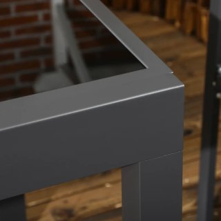 Mesa Jardín Extensible Cristal 80/160x80x75 cm