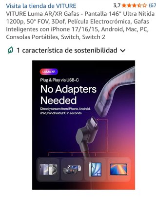 Gafas Virtuales Luma AR/XR