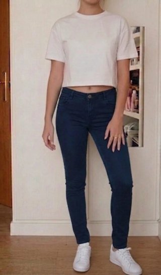 Pantalón vaquero elástico Stradivarius Talla L