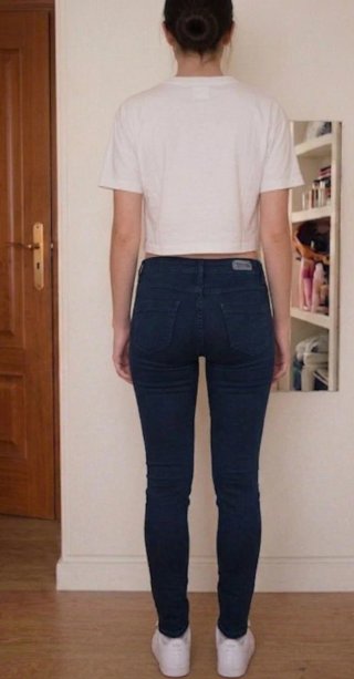 Pantalón vaquero elástico Stradivarius Talla L