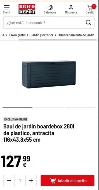 Nuevo Baúl de almacenamiento 280L gris