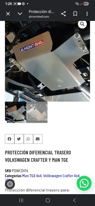 Protección bajosAlmont 4WD Crafter/Man duraluminio