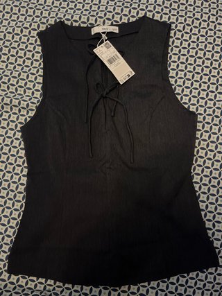Blusa Mango Talla S Negra