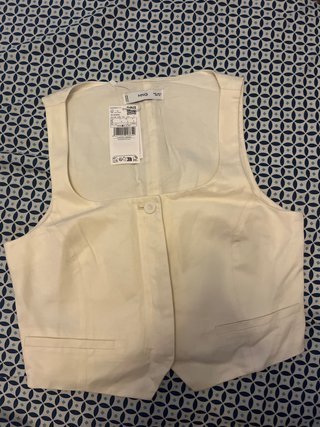 Chaleco MNG Talla S Blanco