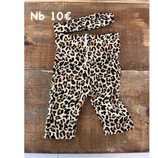 Conjunto pantalón y diadema estampado leopardo
