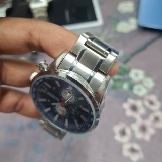 Reloj Curren Cronógrafo Hombre Azul Plateado