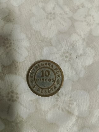 Moneda Antigua Española 10 Pesetas Discos