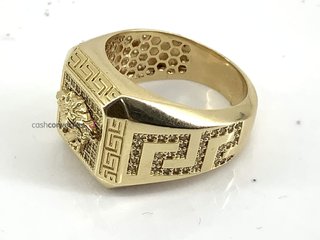 sello oro 18k con piedra con circonita