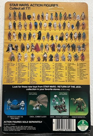 Star Wars Ree-Yees Rotj Kenner 77 Unpunched