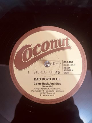 Bad Boys Blue - Come Back And Stay Vinilo