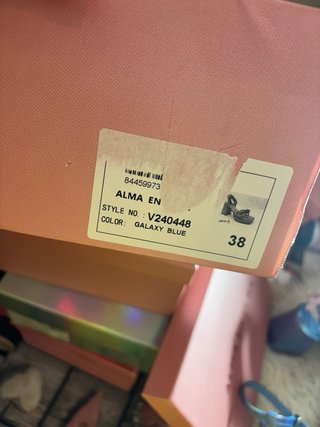 Sandalias Alma en Pena tacón azul y plata