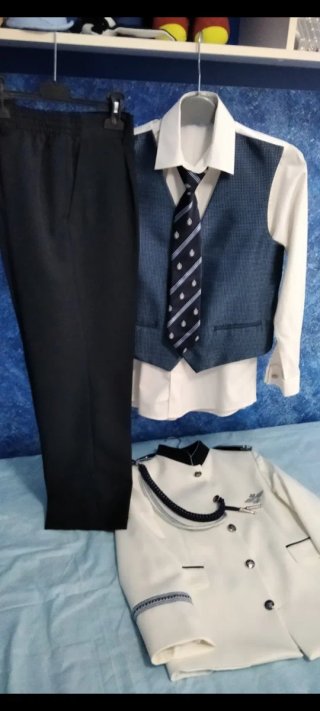 Traje comunión blanco talla 12