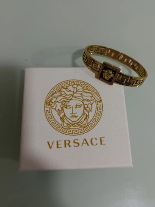 Pulsera Versace Acero Inoxidable Negra y Dorada