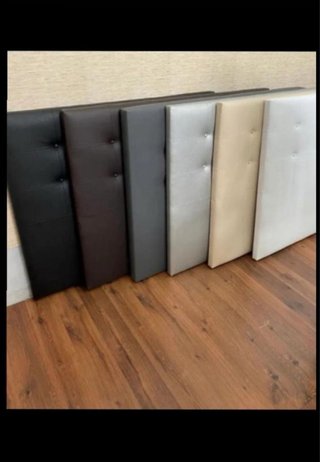 Cabezal de cama negro polipiel