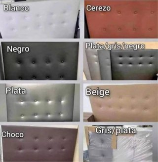 Cabezal de cama negro polipiel
