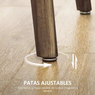 Mesa de comedor de madera para 4 personas 98x60cm