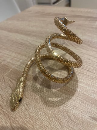 Pulsera o collar serpiente dorado
