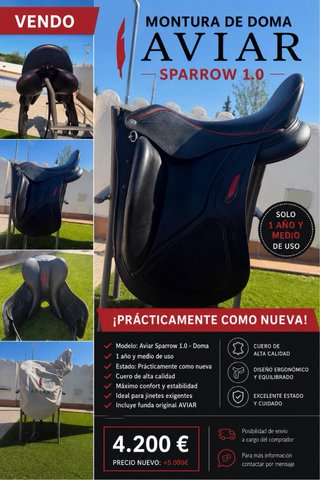 Montura Doma Aviar Sparrow 1.0 Negra 17”