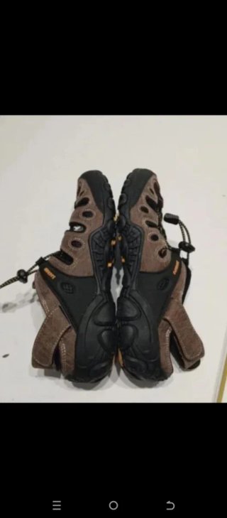 Sandalias Hombre Talla 41 Marrón y Negro