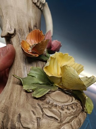 Jarron porcelana , 31x17x16 cm, sin taras, copodimonte