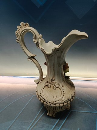 Jarron porcelana , 31x17x16 cm, sin taras, copodimonte