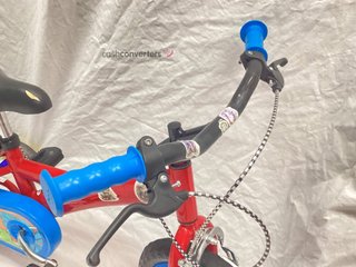 bicicleta niño generica roja, pegatinas
