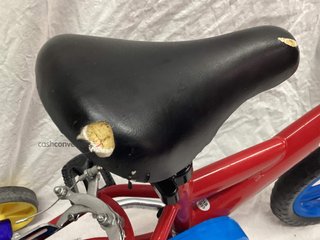 bicicleta niño generica roja, pegatinas