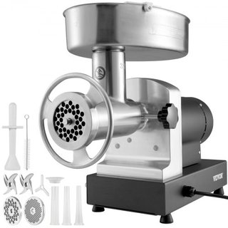 Picadora de Carne Eléctrica de Alta Dureza 449.5 kg/H Capacidad 1100W y Embutidora