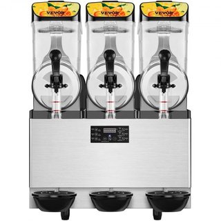 Máquina de Slushie Comercial, 3 x 12L / 3.2 Galón Triple Tazón, Salida de 72 Tazas, 220V 1300W Fabricante de Bebidas Congeladas de Margarita y Smoothie de Acero Inoxidable, Máquina de Slushie para...