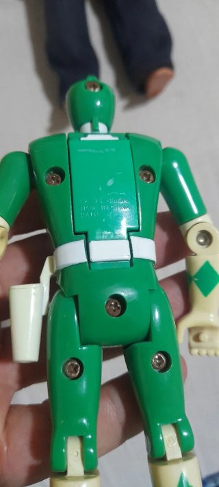 Lote 3 figuras. Power Ranger, Action man, tortuga