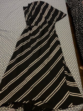 Vestido de verano rayas blanco y negro