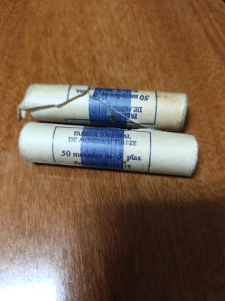 2 Rollos 50 Pesetas Fábrica Nacional Moneda