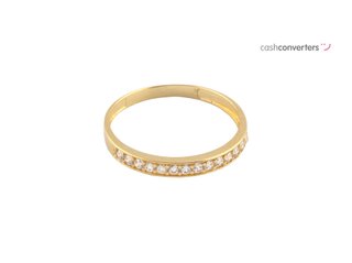 anillo oro 18k con piedra con circonita