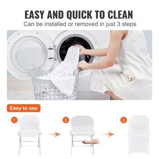 Cubiertas de Silla Plegables de Spandex Elástico, Cubierta de Silla Universal Ajustada, Fundas Protectores Removibles y Lavables, para Bodas, Vacaciones, Banquetes, Fiestas, Celebraciones, Comedor...