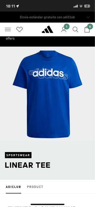 Camiseta Adidas azul