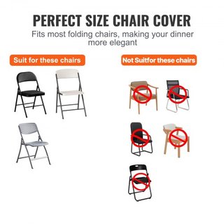 Cubiertas de Sillas Plegables de Spandex Elástico, Funda de Silla Universal Ajustada, Fundas Protectores Removibles y Lavables, para Bodas, Vacaciones, Banquetes, Fiestas, Celebraciones, Comedor (...