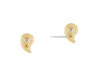 pendientes oro 18k con piedra