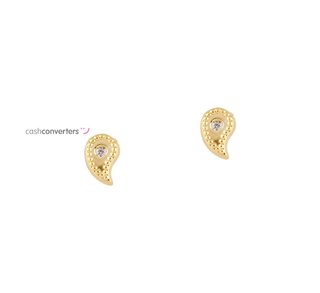 pendientes oro 18k con piedra
