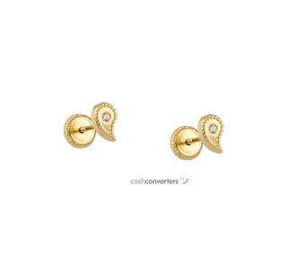 pendientes oro 18k con piedra