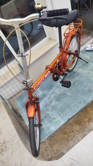Bicicleta Plegable Roja Paseo